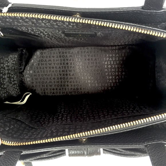🆕 KATE SPADE♠️ Bow Lise Rosewood Place Black Purse - Picture 6 of 8